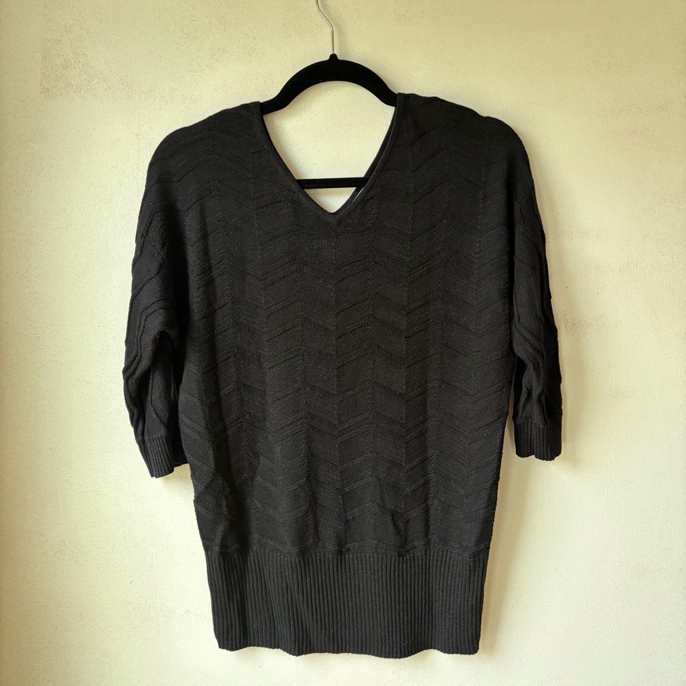 Black V-Neck Cardigan Size S
